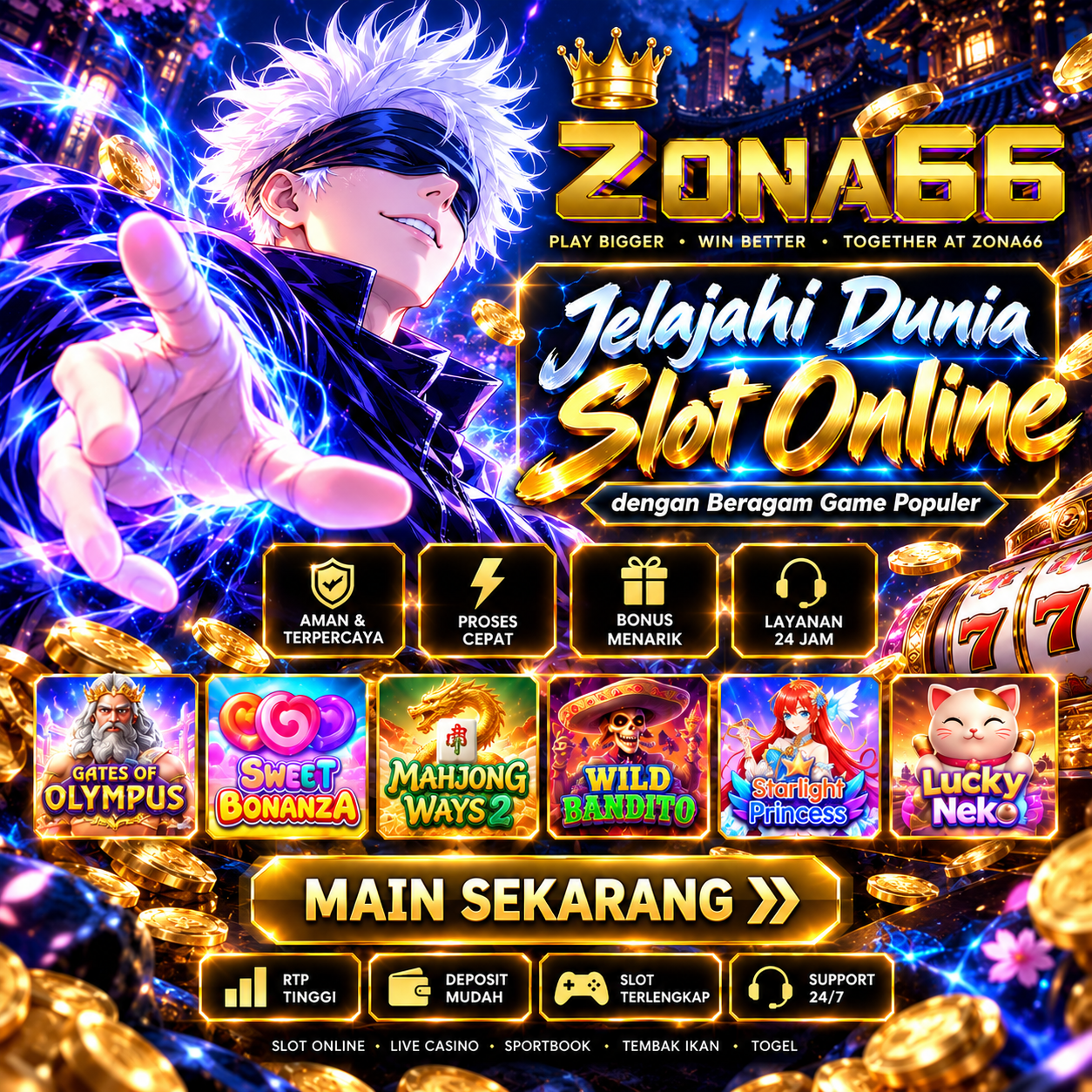 ZONA66 : Jelajahi Dunia Slot Online dengan Beragam Game Populer 